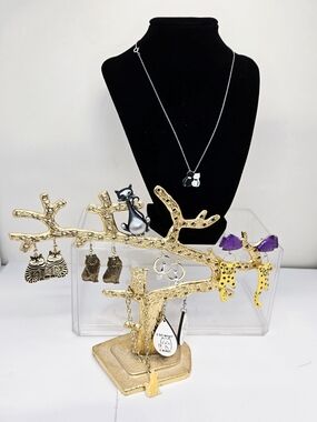 Cat's Jewelry Bundle  Earrings, Necklace ,bracelet And More